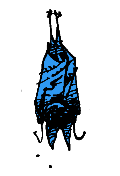 Vleermuis vrij werk ogen dicht