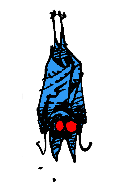 Vleermuis vrij werk ogen open